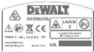 DEWALT DCE0825G - Advarselsmerker - 4