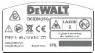 DEWALT DCE0825G - Etiquetas de aviso - 4