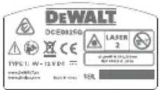DEWALT DCE0825G - Etichette di avvertenza - 4