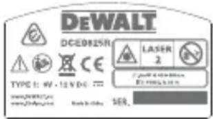 DEWALT DCE0825G - Varoitusmerkit - 4