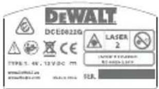 DEWALT DCE0822G - Waarschuwingslabels - 4