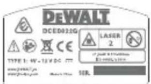 DEWALT DCE0822G - Warnetiketten - 4