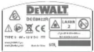 DEWALT DCE0822G - Warning Labels - 3