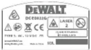 DEWALT DCE0822G - Advarselsmerker - 4