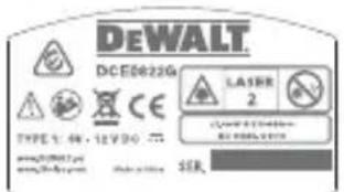 DEWALT DCE0822G - Varningsetiketter - 4