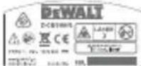 DEWALT DCE0811R - Uyarı Etiketleri - 7