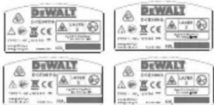 DEWALT DCE0811R - Προειδοποιητικές ετικέτες - 4