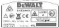 DEWALT DCE0811R - Varningsetiketter - 7