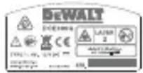 DEWALT DCE0811R - Advarselsmærkater - 5