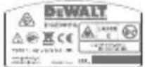 DEWALT DCE0811G - Warning Labels - 6
