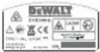 DEWALT DCE0811G - Advarselsmærkater - 5