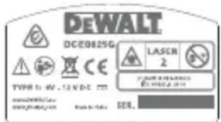 DEWALT DCE085R - Advarselsmerker - 4