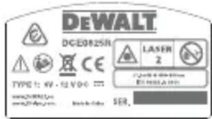 DEWALT DCE085R - Advarselsmerker - 5