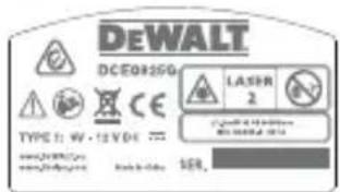 DEWALT DCE085R - Varningsetiketter - 4