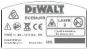 DEWALT DCE085R - Uyarı Etiketleri - 5