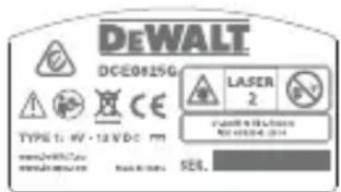DEWALT DCE085R - Advarselsetiketter - 4