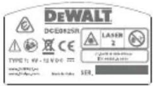 DEWALT DCE085R - Etiquetas de advertencia - 5