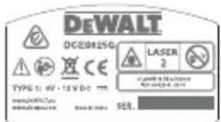 DEWALT DCE085R - Uyarı Etiketleri - 4