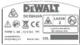 DEWALT DCE085R - Etichette di avvertenza - 5