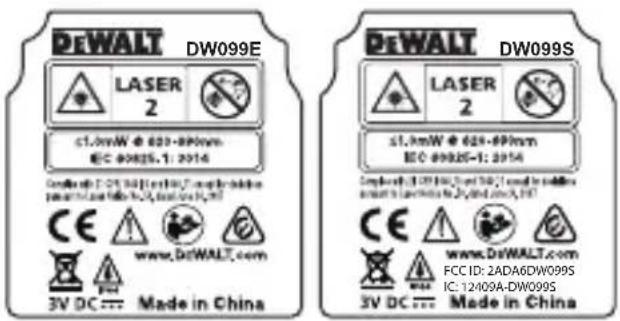 DEWALT DW099E - ΠΡΟΕΙΔΟΠΟΙΗΣΗ: - 1