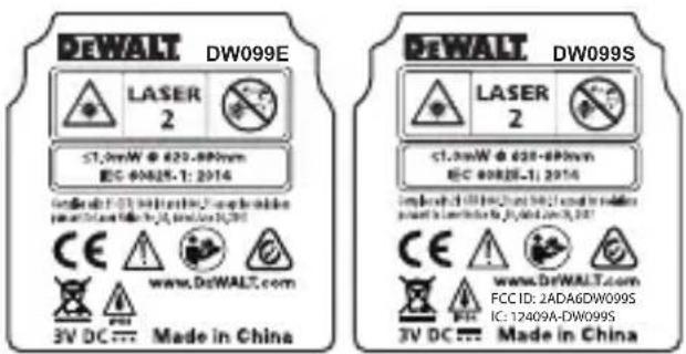 DEWALT DW099E - WAARSCHUWING: - 1