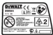 DEWALT DW084K - Schilder auf dem Werkzeug - 1