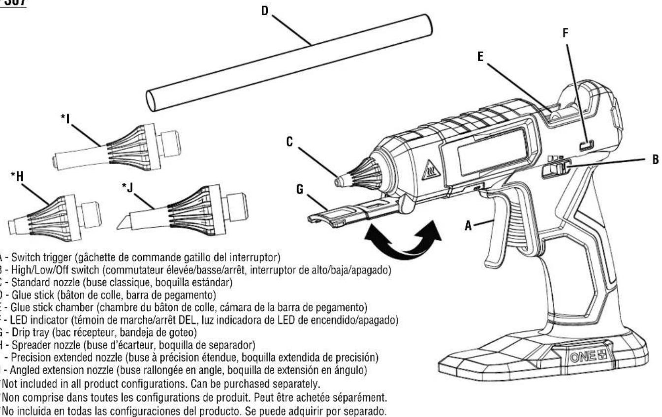 RYOBI P307 - ADVERTENCIA: - 1