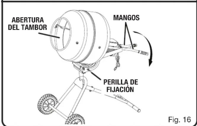 RYOBI RMX001 - Para subir la abertura del tambor: - 2