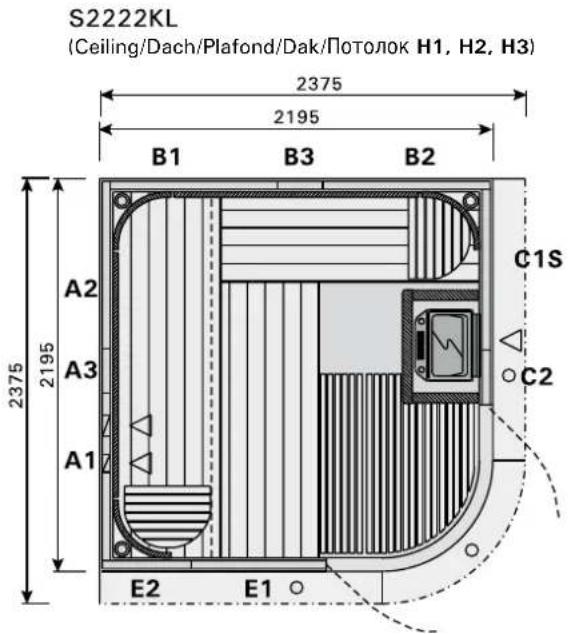 HARVIA Variant S2222KL - INSTALLATION DES SAUNALICHTS - 23