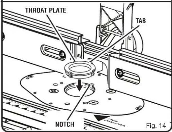 RYOBI A25RT03 - INSERTING AND REMOVING THROAT PLATES - 3