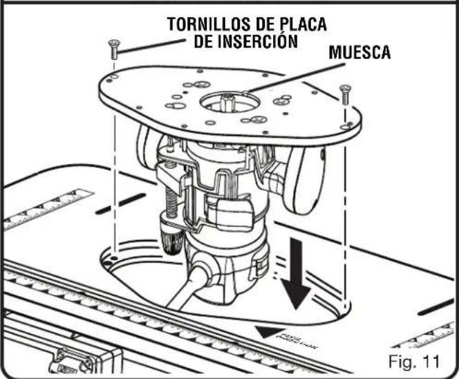 RYOBI A25RT03 - MONTAJE DE LA FRESADORA EN LA PLACA DE INSERCIÓN - 4