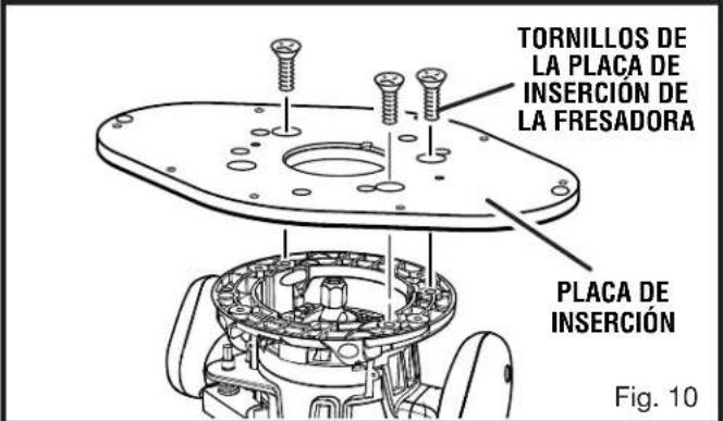 RYOBI A25RT03 - MONTAJE DE LA FRESADORA EN LA PLACA DE INSERCIÓN - 3