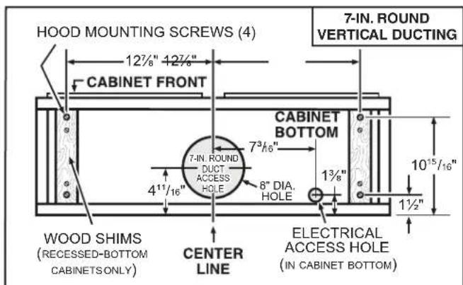 Venmar Bistro VBNDE130SS - Standard Installation (without EZ1 brackets) - 3