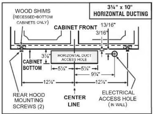 Venmar Bistro VBNLB130SS - Standard Installation (without EZ1 brackets) - 3