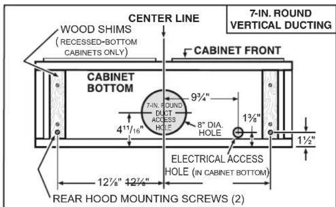 Venmar Bistro VBLDN130WH - Standard Installation (without EZ1 brackets) - 3