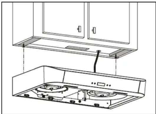 Venmar Bistro VBLDN130SS - Installation de la hotte (installation standard) - 1