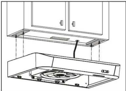 Venmar Bistro VBLDF130WW - Install the Hood (Standard Installation) - 1
