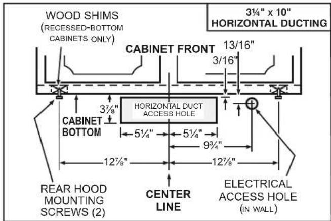 Venmar EDJDN130SS - Standard Installation (without EZ1 brackets) - 2
