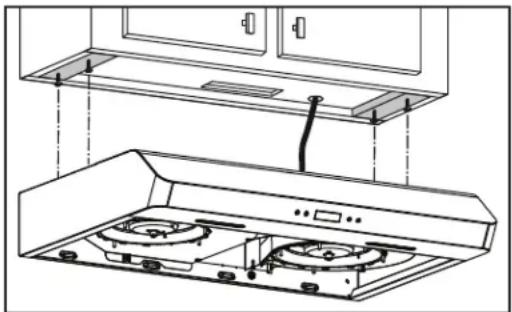 Venmar EDJDN130SS - Install the Hood (Standard Installation) - 1