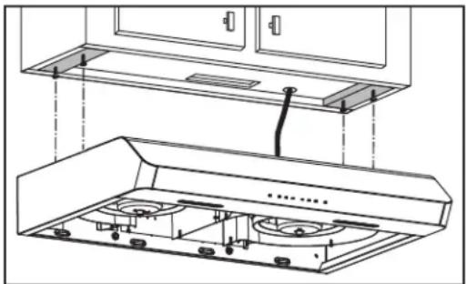 Venmar EDJLD130WW - Install the Hood (Standard Installation) - 1