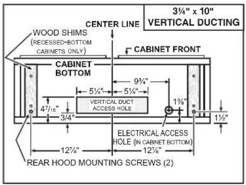 Venmar EDJLD130SS - Standard Installation (without EZ1 brackets) - 1