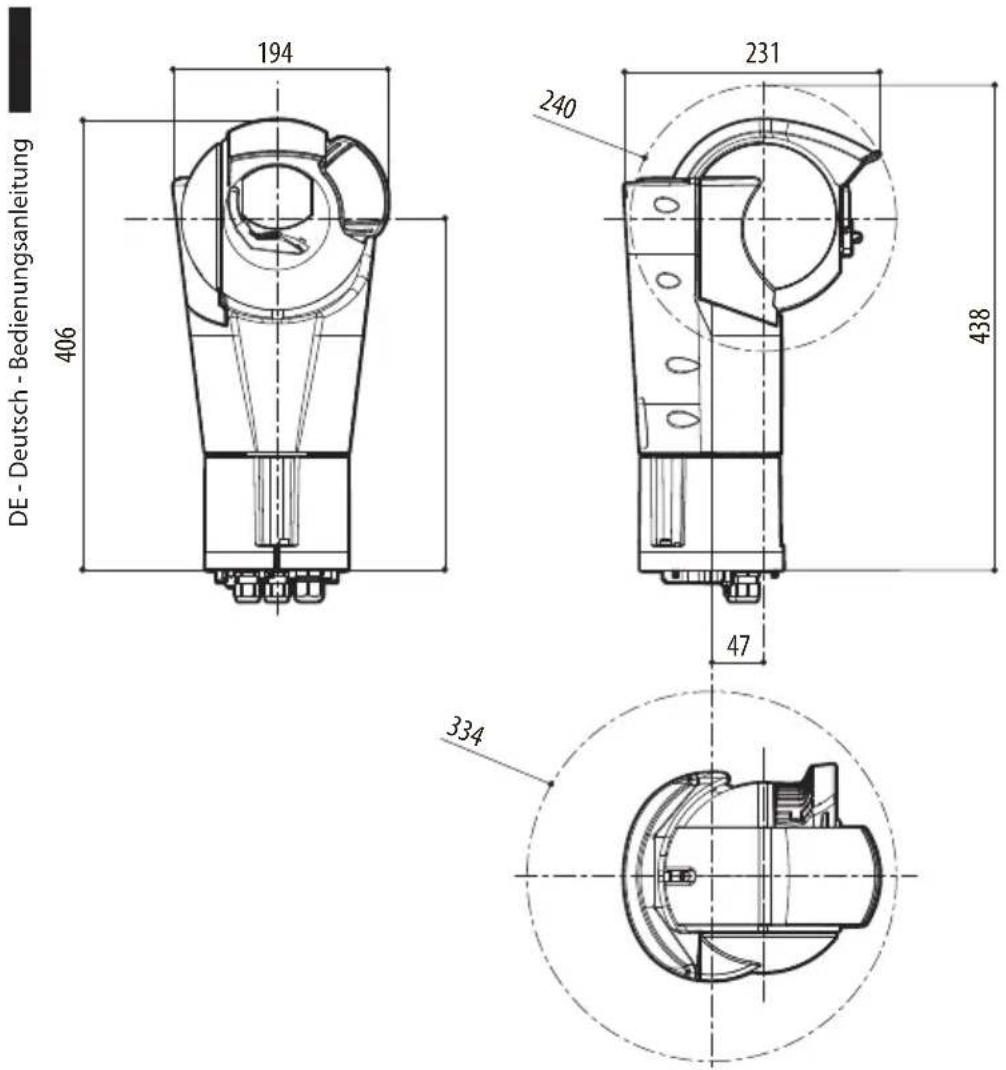 Videotec ULISSE EVO THERMAL - Technische Zeichnungen - 3