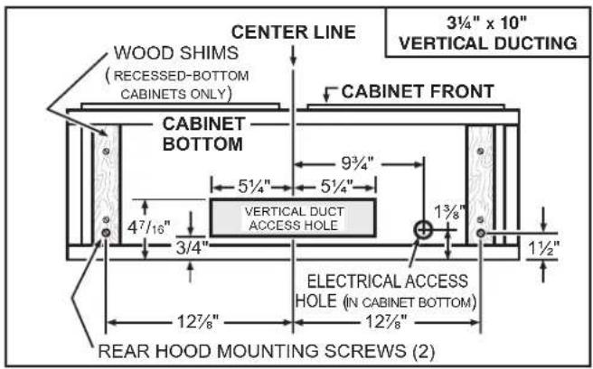 Venmar Chef VCQLA130WH - Standard Installation (without EZ1 brackets) - 1