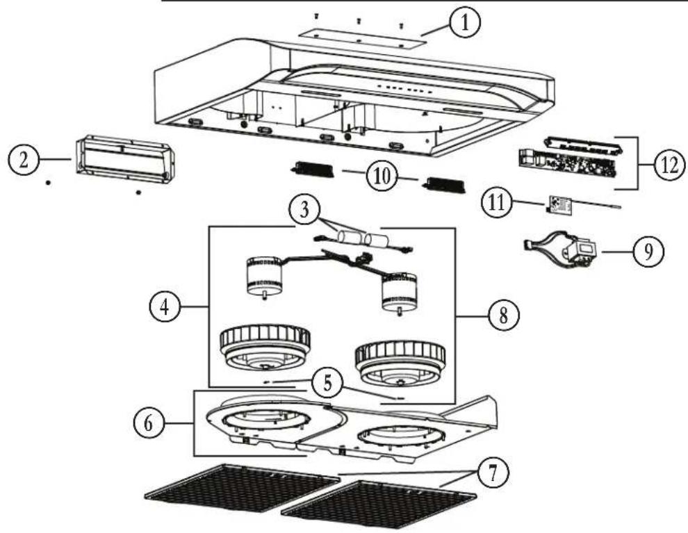 Venmar Chef VCQLA130WH - REPLACEMENT PARTS AND REPAIRS - 1