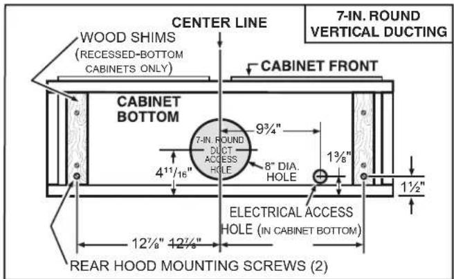 Venmar Chef VCQLA130SS - Standard Installation (without EZ1 brackets) - 3
