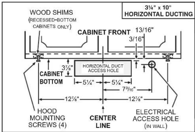 Venmar Chef VCQDD130SS - Standard Installation (without EZ1 brackets) - 2