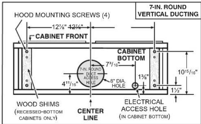Venmar Bistro VBLSH130WW - Standard Installation (without EZ1 brackets) - 3