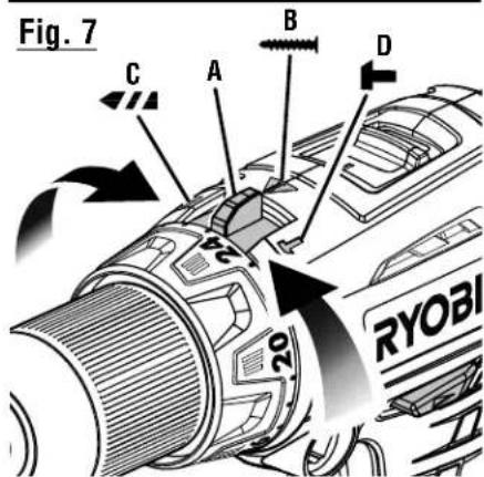 Fig. 7 C A B D 20 RYOBI