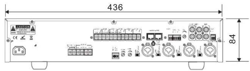 Artsound MX-2406M - Schéma dimensionnel. - 2