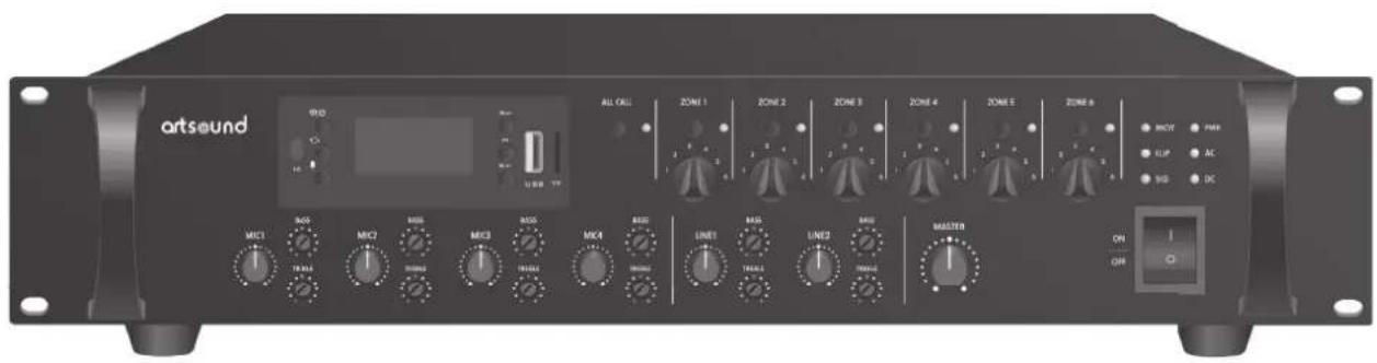 Artsound MX-2406M - AMPLIFICATEUR MÉLANGEUR 6 ZONES - 1